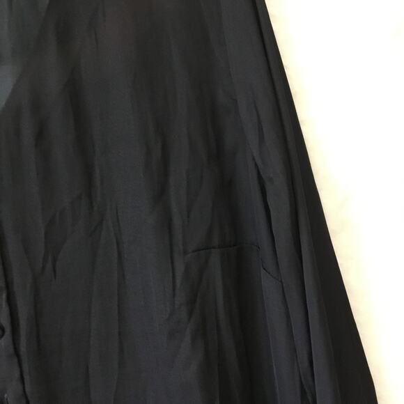 LOFT Black Covered Button Blouse - Picture 10 of 12